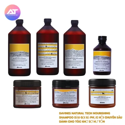 Davines Naturaltech Nourishing Shampoo, Conditioner, and Steam Treatment Cares for Dry, Frizzy Hair, Adds Moisture, and Makes Hair Soft and Smooth