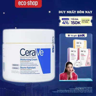 Kem dưỡng ẩm phục hồi sâu CERAVE MOISTURISING CREAM 340G Dưỡng ẩm mịn suốt 48H dành cho da khô