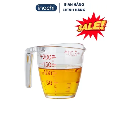 Cốc ly đong ml định lượng inochi, ca đong chia vạch nhựa SAN nguyên sinh cao cấp tiện lợi cho việc làm bánh, nấu nướng