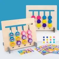 Đồ Chơi Trẻ Em Montessori Bốn Màu Trò chơi Kết Hợp 2 Mặt Màu Sắc Cho Giáo dục Mầm Non Giúp Bé Phát Triển Tư Duy