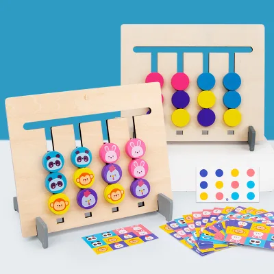 Đồ Chơi Trẻ Em Montessori Bốn Màu Trò chơi Kết Hợp 2 Mặt Màu Sắc Cho Giáo dục Mầm Non Giúp Bé Phát Triển Tư Duy