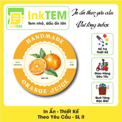 In Hỏa Tốc - Tem Nhãn Decan Nhựa Sữa Chống Nước / Sticker Dán Bao Bì InkTEM - Theo Yêu Cầu A3