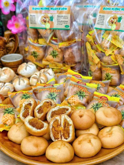 Delicious Thanh Tiet Pineapple Mooncake - a Snack Food