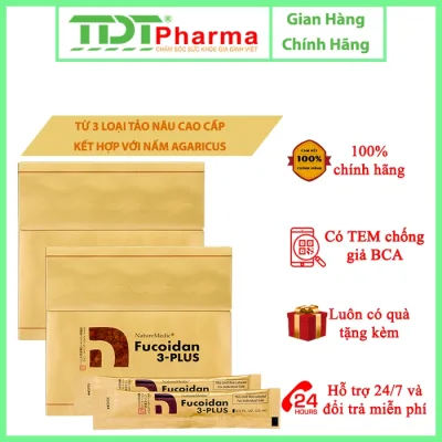 2 Hộp Thực phẩm chức năng Fucoidan 3-Plus Nhật Bản dạng nước. Mỗi hộp 50 gói