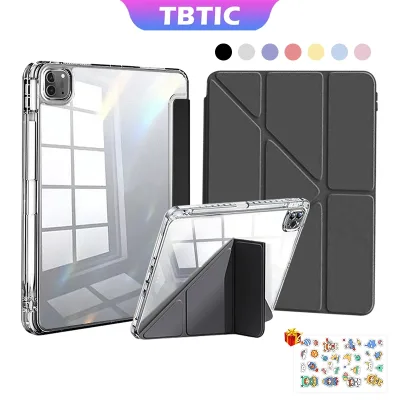 Ốp iPad TBTIC có hộp đựng bút Acrylic trong suốt iPad cho Air 8 7 6 M4 M3 2025, Pro 11 2024, Air 5 4 10.9, 11th A16 10th, 9 / 8 / 7th 10.2, 6 / 5th 9.7, Mini 7 6