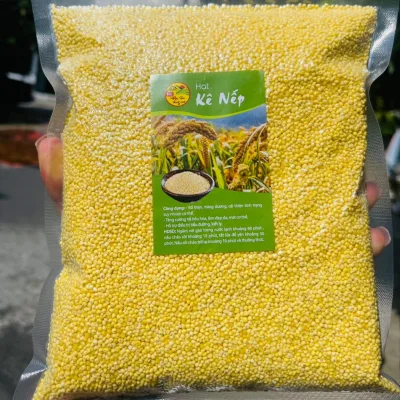 Hạt kê nếp vàng hữu cơ đã tách vỏ loại 1 (500g, 1kg) organic nấu chè xôi, làm bánh, sữa hạt, nấu cháo, cho bé ăn dặm