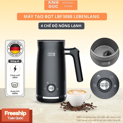 Milk Foam Maker, Coffee Maker Lbf3088 Lebenlang 500W, Capacity 300ml, 4 Hot and Cold Modes, Make Matcha, Make Hot Solola Cocoa