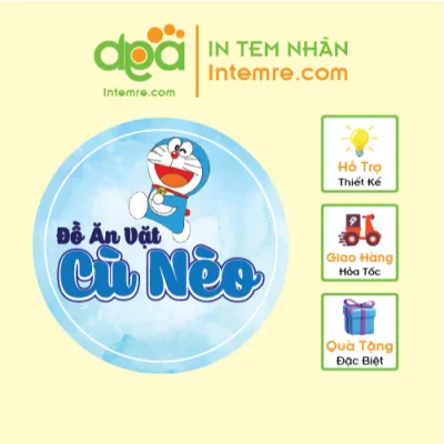 Tem Nhãn Sticker Decan Nhựa Sữa Chống Nước Intemre.com Cắt Sẳn Thiết Kế Theo Yêu Cầu Số Lượng Ít A3