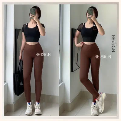 Hersign Women's Gym Set High-Quality Yoga Clothes Short-Sleeved Crop Top and Leggings Hersign-Smixc32L36A