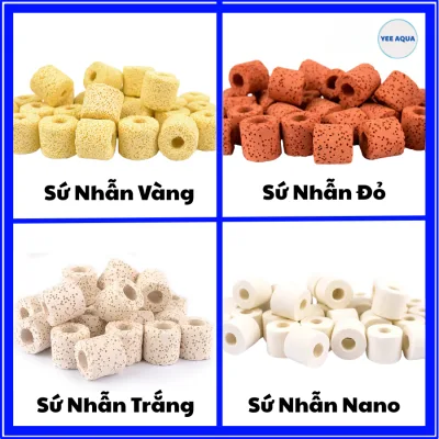 Sứ Nhẫn VÀNG, ĐỎ, TRẮNG, NANO Loại Cao Cấp ( 500g - 1Kg ), Hỗ Trợ Lọc Nước Hiệu Quả Và Nuôi Cấy Vi Sinh Cho Bể Cá Cảnh