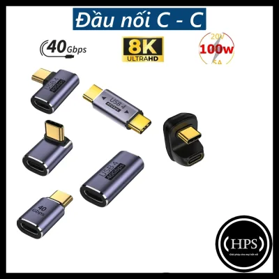 Đầu nối Type C 40Gbps nối dài cáp hỗ trợ sạc nhanh 100w/ 140W/ 240w, xuất hình 8K - HPS