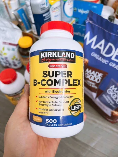 Vitamin B Super B - Complex Supplement Pills Kirkland Signature 500 Tablets from the Usa - Date 04/2028