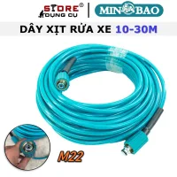 10-30m Dây xịt rửa xe cao áp Minbao sợi Carbon, nhựa PU dẻo dai, chống rối, chống va đập B-10M B-15M B-20M B30M | Dây rửa xe răng 22mm sử dụng thay thế cho máy rửa xe mini, phụ kiện máy rửa xe
