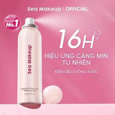 Xịt khoá nền Sea Makeup Setting Spray Hỗ trợ cố định lớp trang điểm dưỡng ẩm lâu trôi và hiệu quả lì mịn 100ml