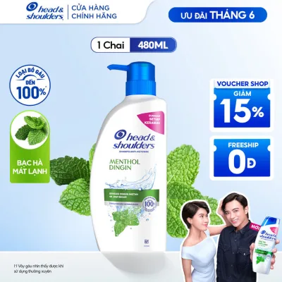 Dầu Gội HEAD & SHOULDERS Bạc Hà Mát Lạnh Chai 480ML