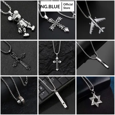 Vòng cổ dây chuyền nam nữ bạc đẹp hình chữ thập đính đá nhẫn gấu dây mắt xích phụ kiện trang sức thời trang dáng dài