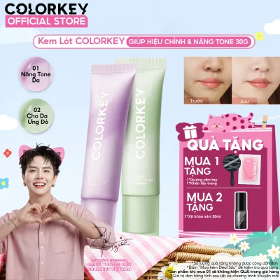 Kem Lót Colorkey Nâng Tone 30g - Hiệu Chỉnh Da Xỉn Màu , Mỏng Nhẹ, Không Bí Da, Giúp Lớp Nền Bền Lâu