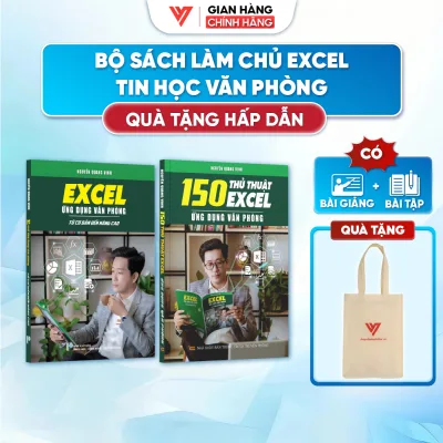 Combo of 2 Excel Books and 150 Office Application It Training Tips with Online Course + Cloth Bag