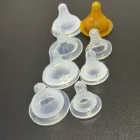 Núm Ti Silicone Thay Thế Bình Sữa Cổ Rộng – Cổ Hẹp Siêu Mềm Như Ti Mẹ | Cho Bé từ 0–12 Tháng trở lên