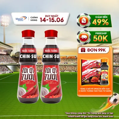 Nước tương CHIN-SU Tỏi ớt chai x 500ml