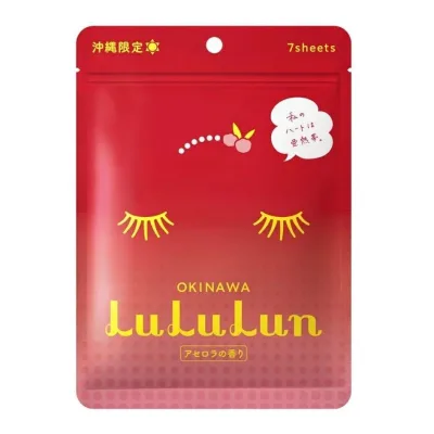 Lululun Okinawa Skin Care Mask for Daily Moisturization and Skin Care (Bag of 7 Pieces) - Japanese Domestic Product