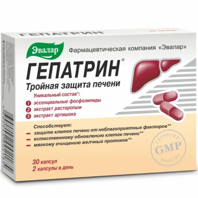 Thực phẩm chức năng hỗ trợ gan Evalar Hepatrin 0,33gx30 viên nang xuất xứ Nga