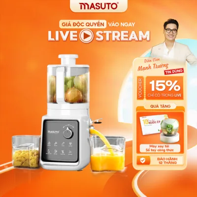 Máy Ép Chậm Toàn Năng 8in1 Masuto MSPrimeUltra 150W, Ống Tiếp Cực Đại 156m, Ép Kiệt 99%, Bảo Hành 1 Năm
