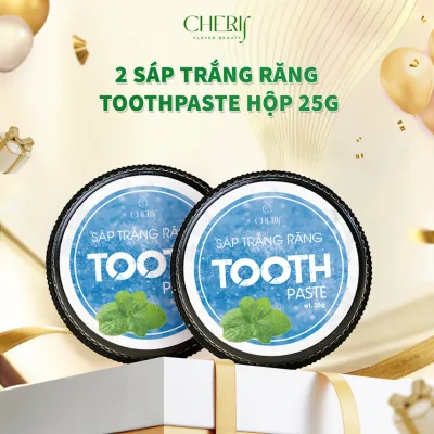 COMBO 2 hộp Sáp trắng răng Tooth Paste 25g - Hỗ trợ răng trắng sáng, hơi thở thơm mát - Cherif Việt Nam