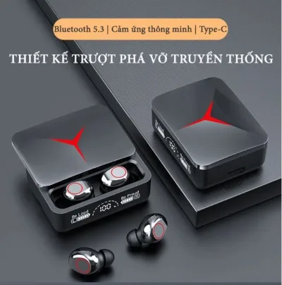 Tai Nghe Bluetooth M90 Pro Âm Thanh Bass Cực To.ai Nghe Bluetooth M90 Pro TWS , Tai Nghe Gaming Không Dây Bluetooth Tai Nghe Nhét Tai Tích Hợp Micro Âm Thanh Nổi HIFI Với Thanh Trượt Hiển Thị Màn Hình Led.