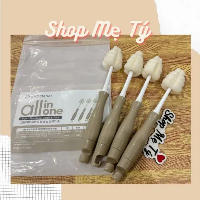 Cọ mút xốp bọt biển bình sữa kiêm cọ núm ti Grosmimi / Tovi Molly The Easy 2 trong 1 all in one
