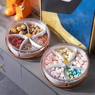 Hộp Đựng Trái Cây Sấy Khô Trong Suốt Di Động Có Nắp Đậy, Ngăn Chia, Kín Hơi, Đựng Đồ Ăn Vặt, Kẹo, Nhẹ, Sang Trọng, Tiện Dụng Cho Gia Đình.