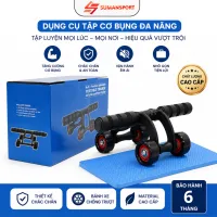 Con lăn tập cơ bụng 4 bánh dụng cụ tập gym yoga tại nhà