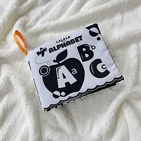 Sách Vải Song Ngữ Lalala baby Đa Giác Quan Cho Bé Sơ Sinh Size Mini 12x12cm - (0-12 tháng)