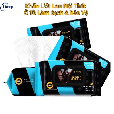 LIUOOP Khăn Ướt Lau Nội Thất Ô Tô Làm Sạch & Bảo Vệ, Bảo Dưỡng Và Làm Bóng Nội Thất Ô Tô, Vệ Sinh Đồ Da, Áo Da