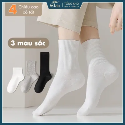 Tất vớ nam nữ chất liệu vải Hàn Quốc co giãn bốn chiều , phong cách đơn giản , chống hôi chân - Ekiu Shop