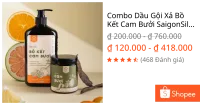Combo Dầu Gội Xả Bồ Kết Cam Bưởi SaigonSilk hỗ trợ mọc tóc, giảm rụng và nuôi dưỡng tóc bóng khoẻ