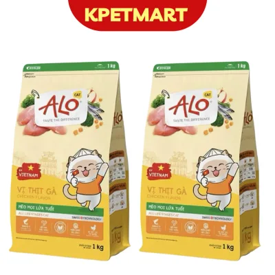 <2kg> Thức Ăn Mèo ALO CAT 2kg (2 túi 1kg) - Thức Ăn Cho Mèo Mọi Độ Tuổi - KPETMART - KAG