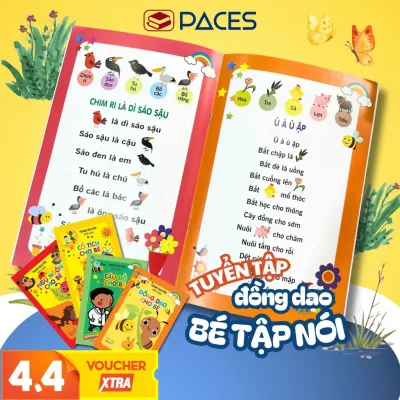 Sách - Đồng Dao, Cổ Tích, Ngụ Ngôn, Câu Đố Cho Bé Tập Nói, Giáo Dục Sớm Cho Bé Từ 0-6 Tuổi SPACES