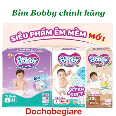 Bỉm quần bobby ultra+/ premium soft chính hãng Unicharm các size cho bé yêu M92/L88/XL76/XXL7