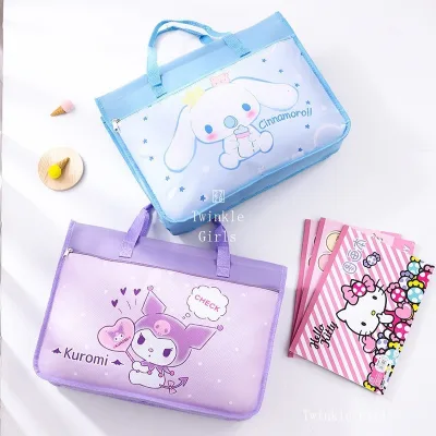 Kuromi Cinnamoroll A3 Túi Nghệ Thuật 8K Sổ Phác Thảo Học Sinh Túi Tote Dung Tích Lớn Chống Thấm Nước Vẽ Bảng Túi Hello Kitty Giai Điệu PokeMon Túi Học Phí Túi Bảo Quản Túi Đi Học