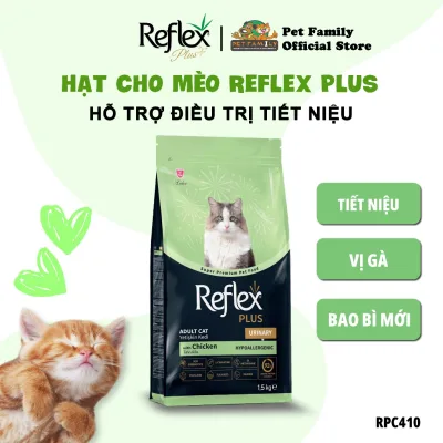 Hạt Cho Mèo Reflex Plus, Hỗ Trợ Tiết Niệu, Sỏi, Vị Gà, Gói 1.5kg - Petfamily RPC410