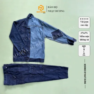 High-Quality Denim Workwear for Men, Welders, Electricians, Welder Jeans, Long-Sleeved Shirts, Durable Boxy Pants, Smooth and Cool Fabric