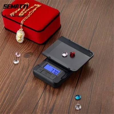 Cân bỏ túi kỹ thuật số SEMATTI 500g / 0,01g 300g / 0,01g Dụng cụ nhà bếp 200g / 0,01g Dùng để nướng thực phẩm nhà bếp ABS 500g / 0,1g