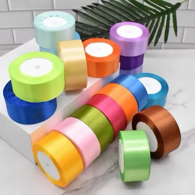 Cuộn duy băng vải lụa satin bản 1cm,2cm, 4cm dài 22Y