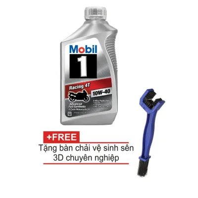 Mobil 1 Racing 10W40 1L(USA) tặng bàn chải vệ sinh sên 3D