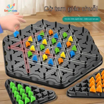 Đồ Chơi Cờ Tam Giác, Bộ Cờ Xếp Hình Tam Giác Bằng Dây Chun Cao Su, Đồ Chơi Trí Tuệ Board game Top Toy