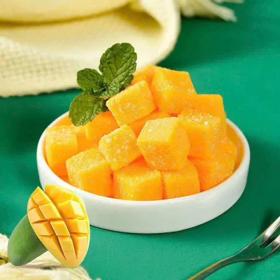 Kẹo dẻo xoài miếng vuông trang trí bánh kem