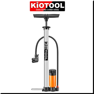 Bơm Xe Đạp Xe Máy Kiotool Inox – Đầu Bơm Thông Minh, Kèm Bơm Bóng, Đồng Hồ 160 PSI