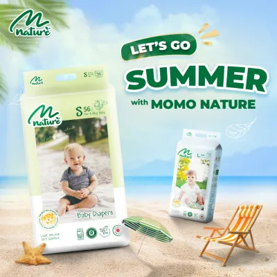 Tã Bỉm Momo Nature Bản Cải Tiến Mới, Bỉm Chính Hãng, Bỉm Dán Quần Đủ Size Cho Bé