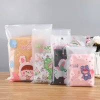 Combo 10 Túi zip lụa mờ in hình đựng đồ mẹ bé đi sinh, quần áo, giày dép, vớ du lịch..